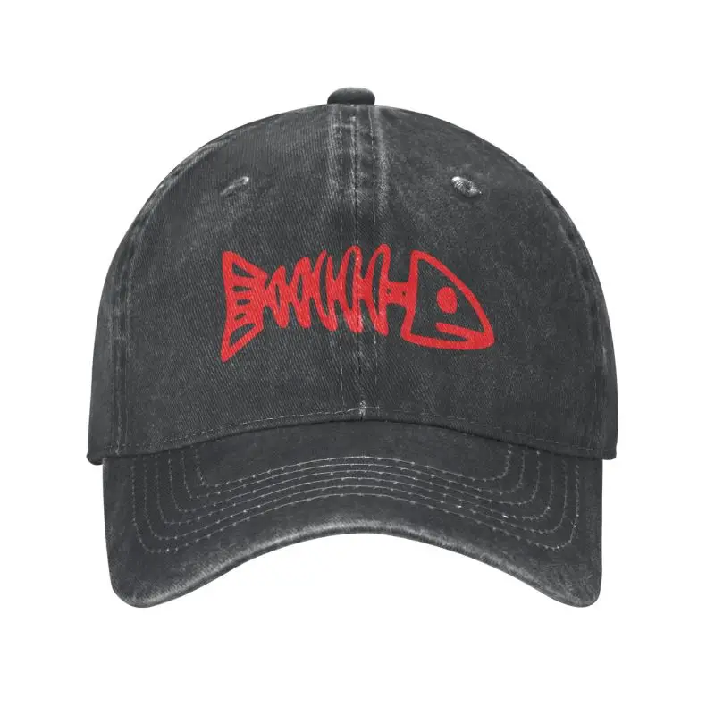 

Custom Cotton Red Fish Skeleton Fishbone Baseball Cap Hip Hop Men Women's Adjustable Dad Hat Autumn