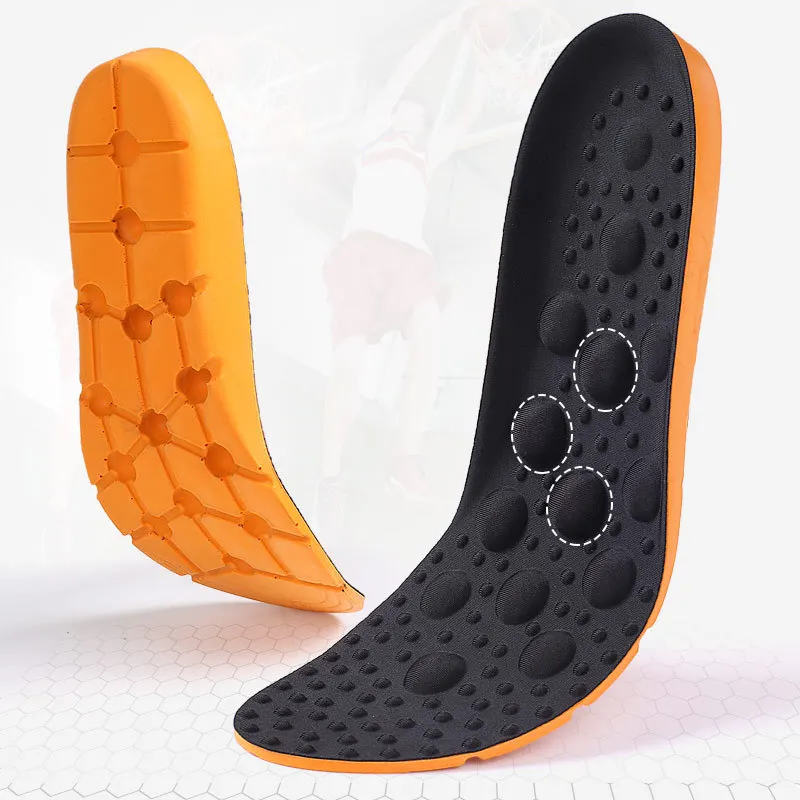 Massage Insoles For Shoes Men Women Inserts Sweat-absorbent Breathable Shock Absorbing Insole Foot Bump Massage Pad Shoe Insoles
