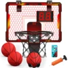 Remote Control Mini Basketball Hoop with Electronic Scoreboard 3 Modes, Foldable Basketball Hoop, Basketball Toys Gift for Kids 1