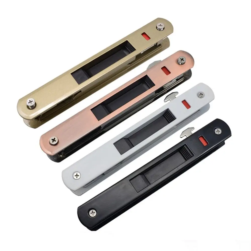 Sliding Door Lock Door Safety Lock Door Lock Durable Sliding Door Lock Hook 90 Type Window Latch Embedded Lock Zinc Alloy Door Handle