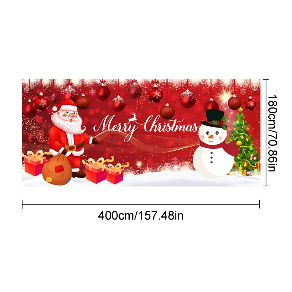 thumbnail image 1 of Pancarta navideña para exteriores, pancarta duradera de poliéster para puerta de garaje, pancarta colgante para árbol de Navidad, pancarta de Año Nuevo para suministros para fiestas en casa, 1 of 5