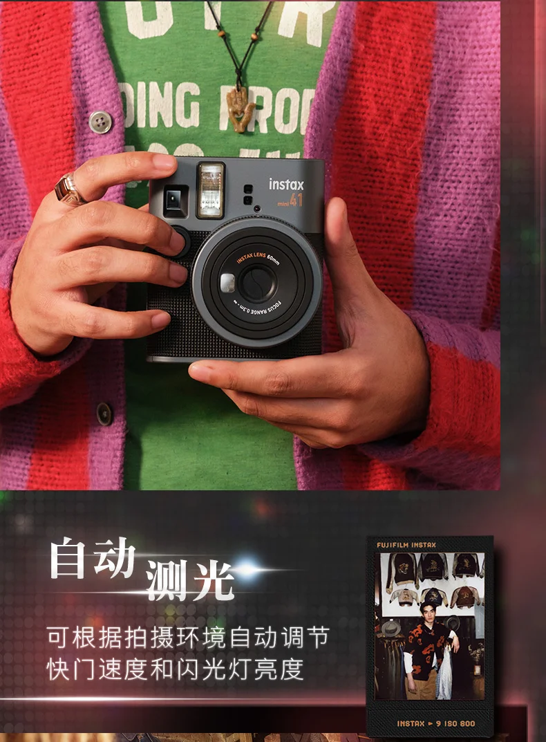 Original New Fujifilm Instax Mini 41 Instant Mini 40 Camera Fuji Photo Film Paper / Fuji Ffilm White border Film Photo Paper