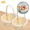 Mini Hand-woven Storage Baskets Plastic Flower Basket Fruit Rattan Cosmetics Candy Gift Packing Basket Garden Fruit Picnic Bags 1