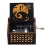 Halloween Eve Wooden Music Box Hand Crank Nightmare Before Christmas Antique Engraved Musical Box Case 1