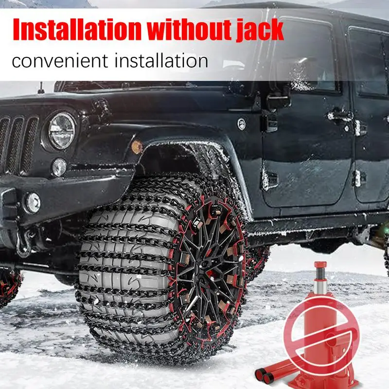 Car Snow Chains For Tires Anti-Skid Tire Chains For Suv Snow Tire Quick Easy Installation Traction Chain
