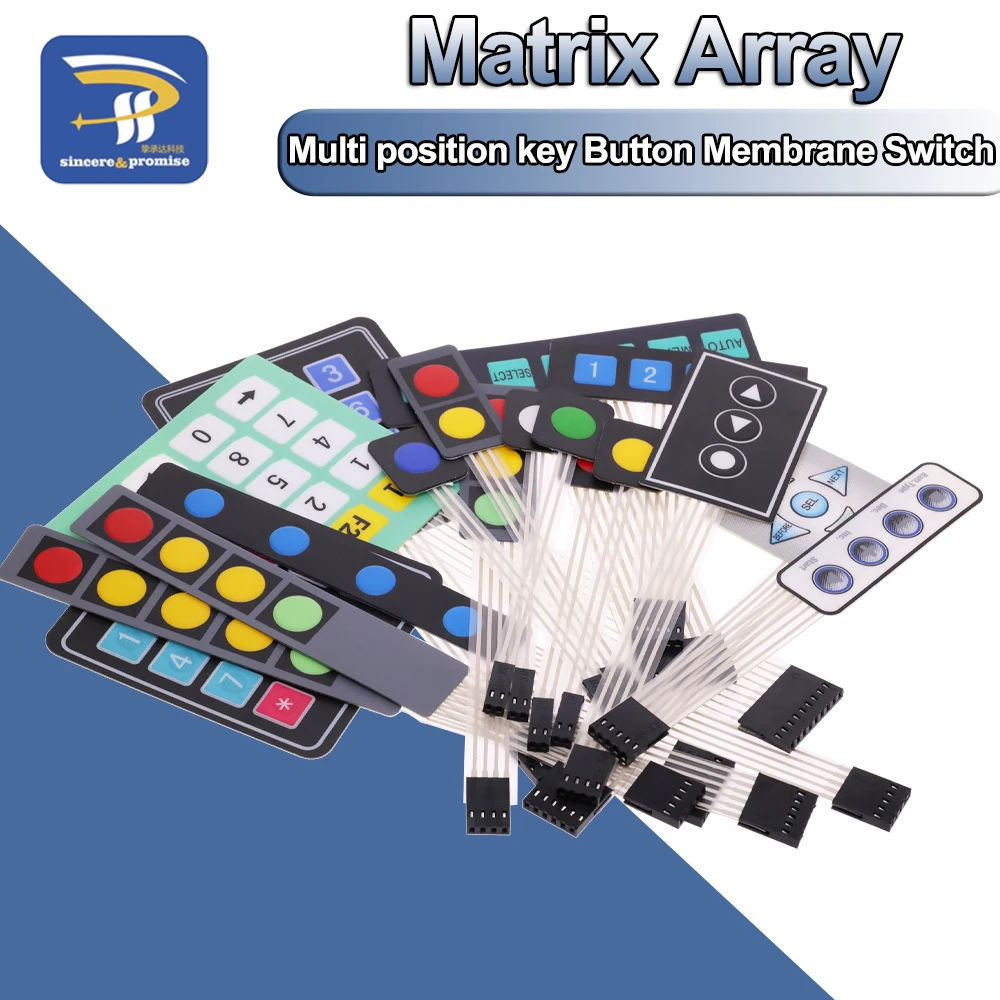 1 2 3 4 5 6 7 8 Key Button Membrane Switch Matrix Array Keyboard Keypad Control Panel Pad DIY Kit For Arduino Smart Car