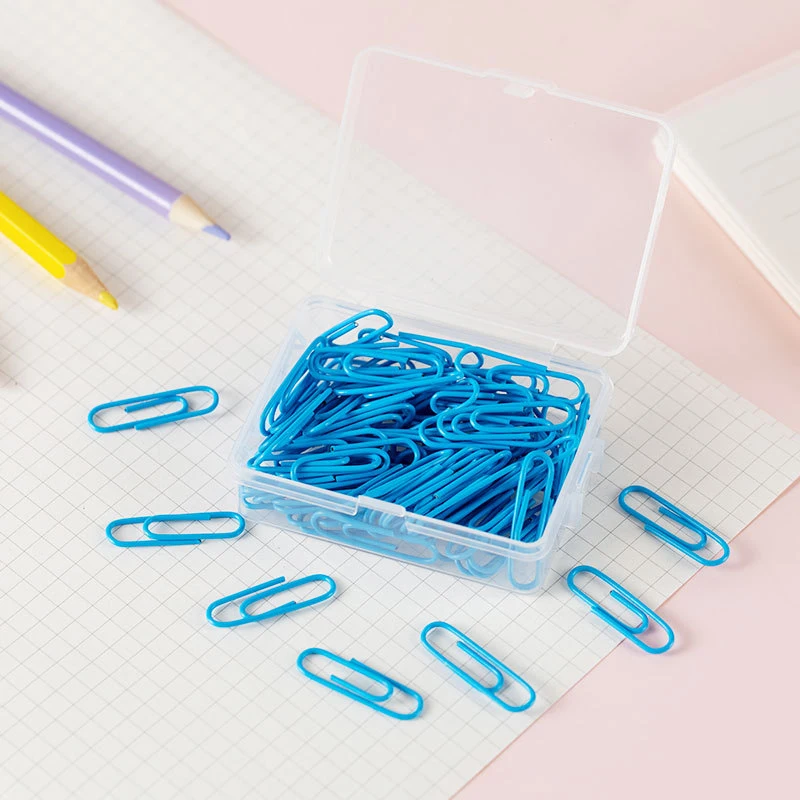 Vibrant 28mm Metal Paper Clips - Set of 50