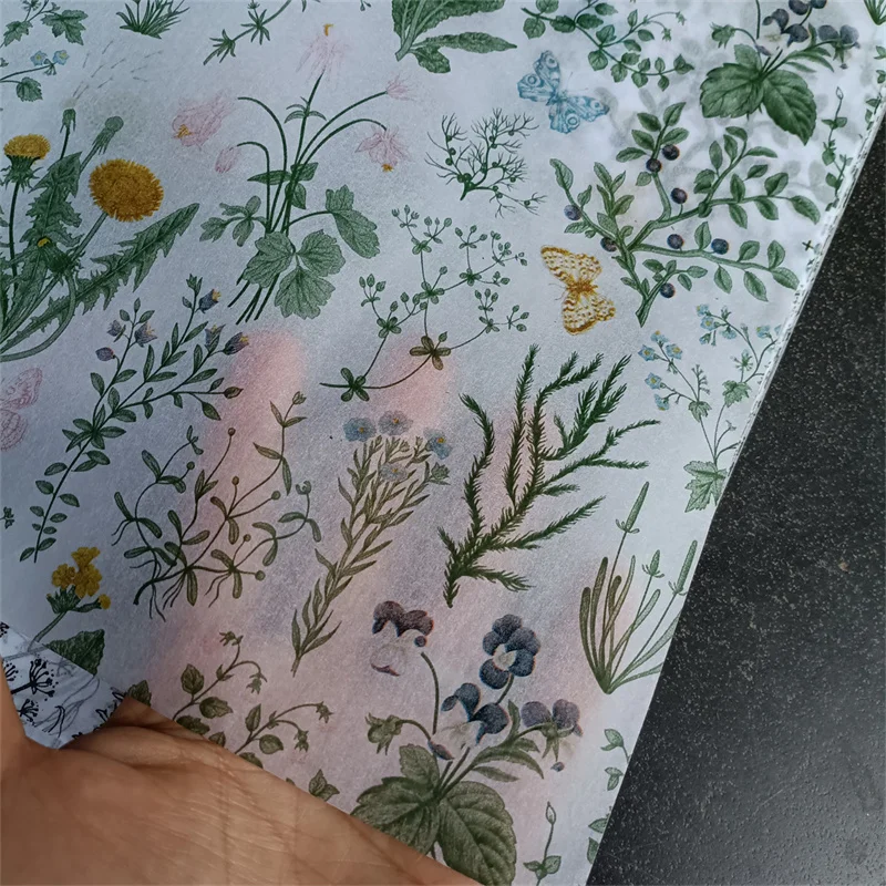 Bekeco Di 50 Fogli di Carta Velina Foglie Verdi, 13,7 x 19,6 Pollici Carta da Regalo Foglie Stampato Botanico, Carta Velina Sfusa per Confezionare Regali Compleanno Festival Nozze DIY (B
