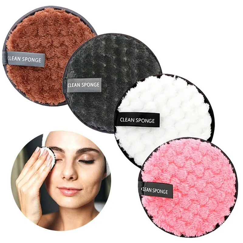 4PCSMakeupRemoverMicrofiberCottonPadCosmeticsWashableMakeup