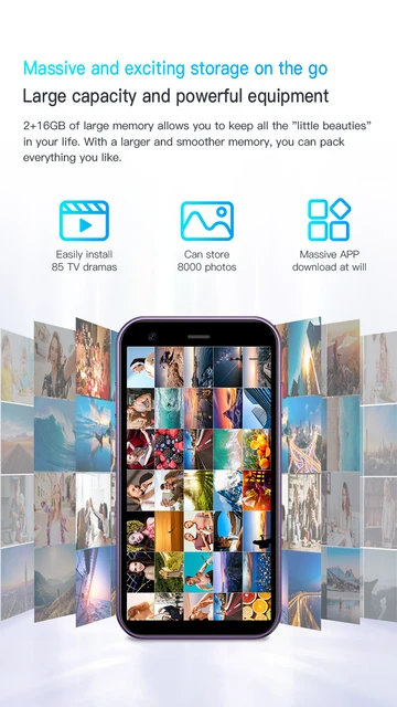 SOYES XS15 bleu 3G Mini Smartphone 3.0 "écran HD 2G RAM 16G ROM double SIM veille Play Store plusieurs couleurs disponibles plus d'applications 5