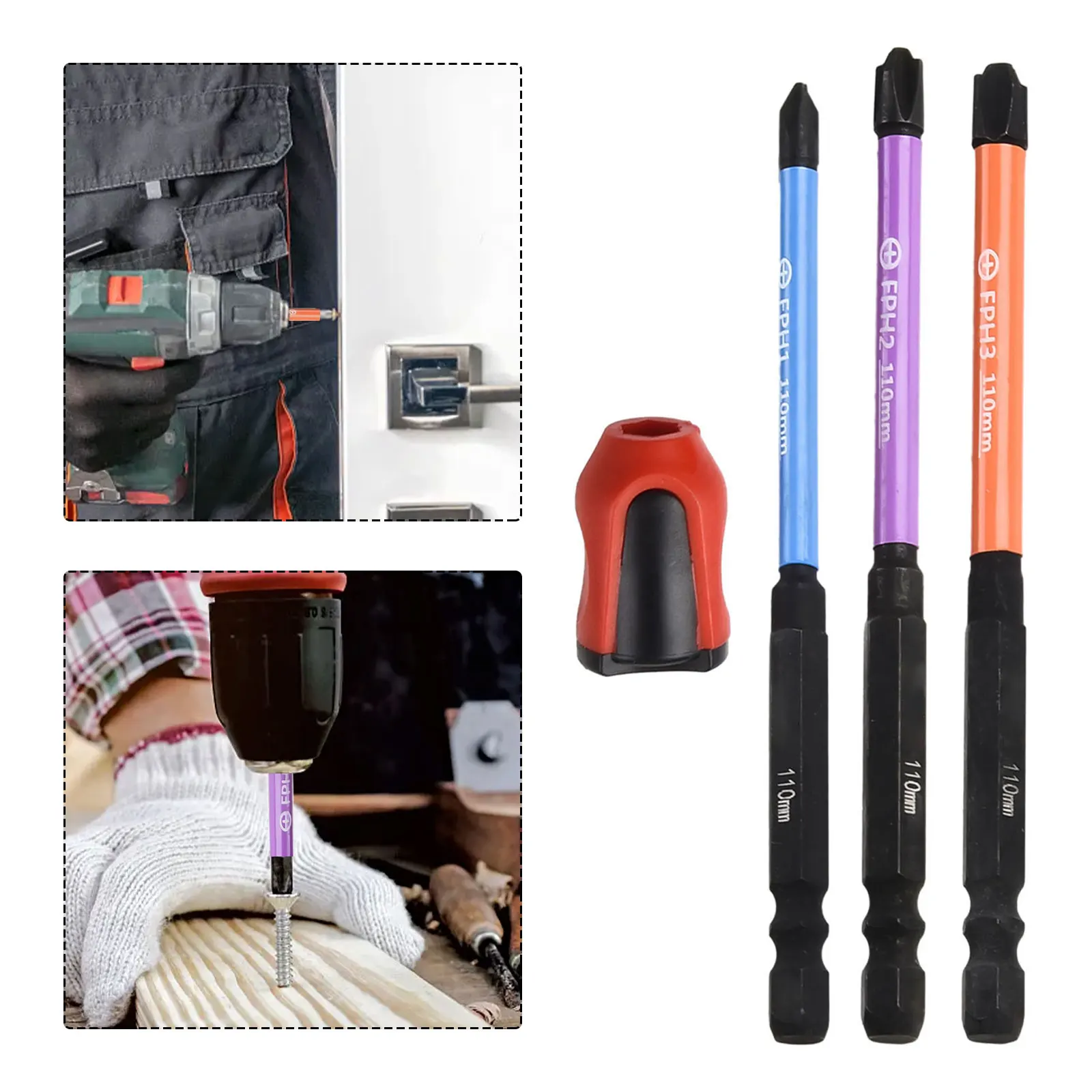 4 teile/satz FPH FPZ Spezielle Schlitz Kreuz Schraubendreher Bit Mit Magnetische Ring Für Elektriker Demontage Werkzeug Elektrische Schraubendreher – Detail 26