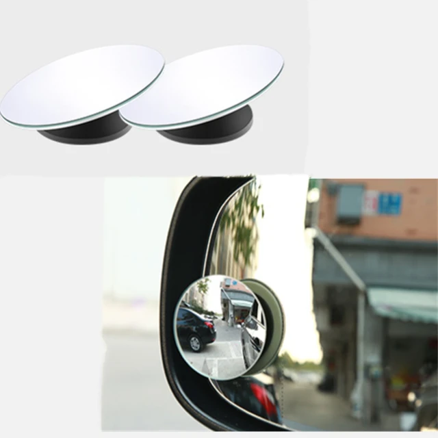 2 Pcs Auto Runde Rahmen Convex Blind Spot Spiegel weitwinkel 360