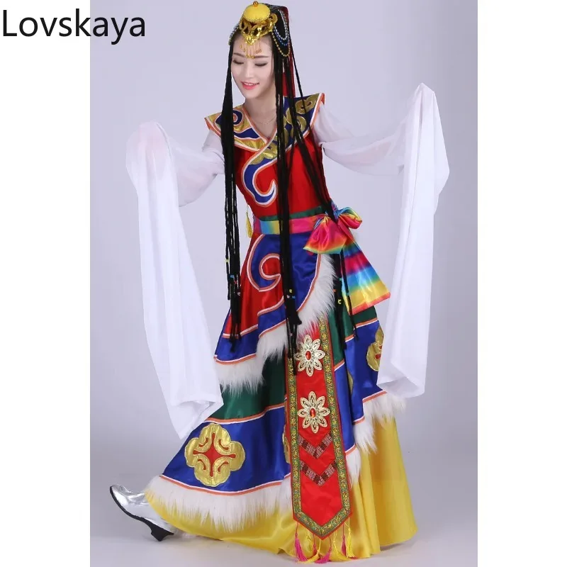 

female Tibetan Dance Costume New sleeves Tibetan Dance Costume Dress sleeves