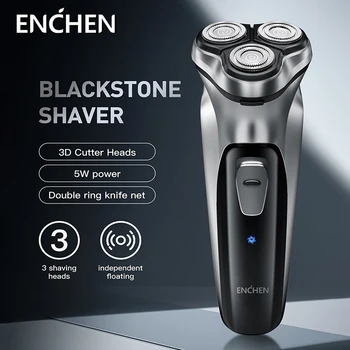 ENCHEN Blackstone rasoio rotante elettrico per uomo 3D Floating Blade lavabile Type-C USB ricaricabile barba da barba 1