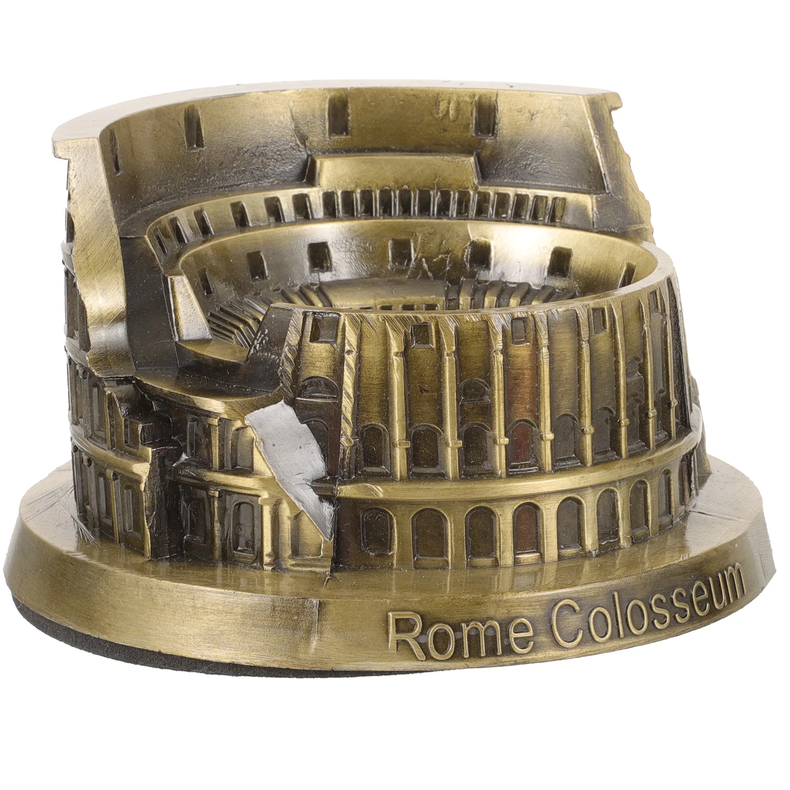 

Colosseum Ornament Roman Statue Home Supplies Vintage Decor Metal Housewarming Gift Small Desk Realistic Model