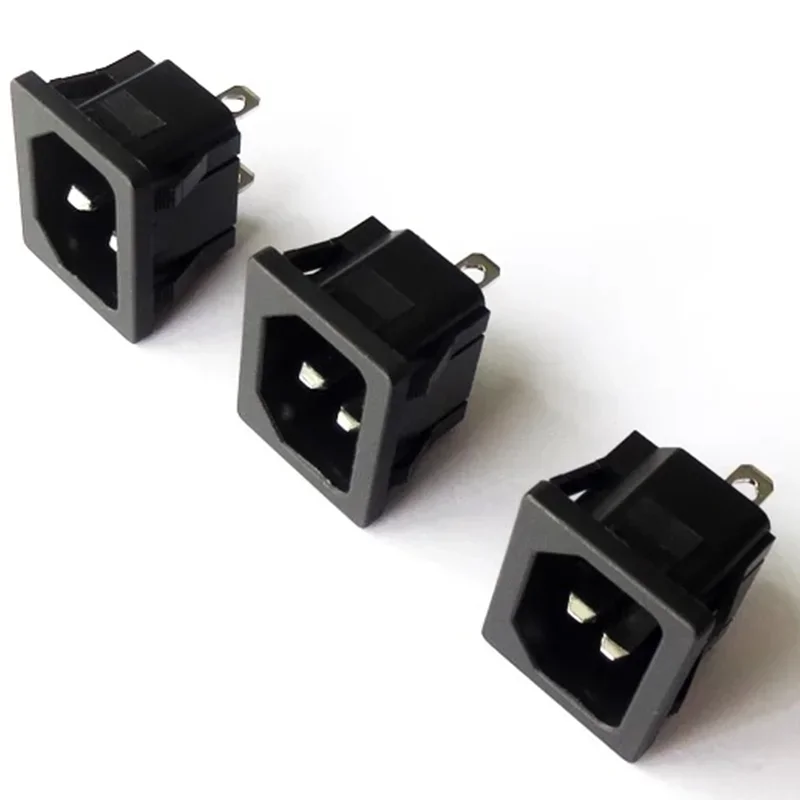 Universal 250V 10A Electrical AC Power Socket with 3-Pin Inlet Plug Connector