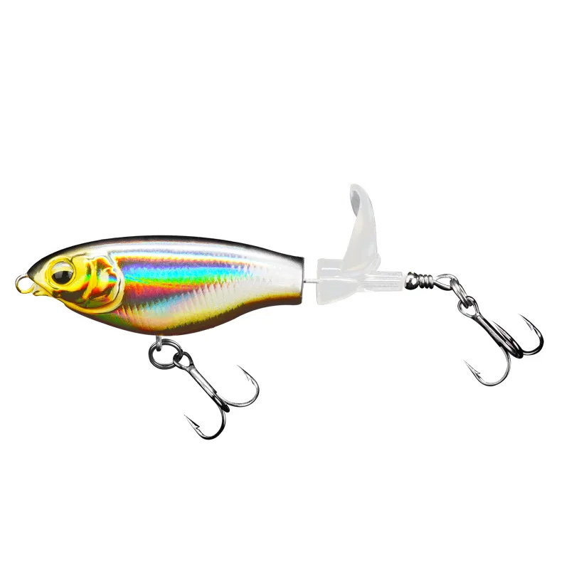 

7.5cm 9cm Whopper Plopper Topwater Fishing Lures Artificial Hard Bait with Soft Rotating Tail Bass Pike Fishing Tackle