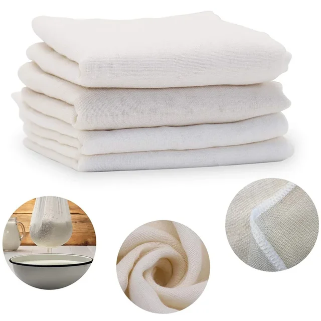 Cheese Cloths Hemmed Cheesecloth for Straining Reusable Cloth Strainer Muslin Cloth for Cooking Baking Juicing 1