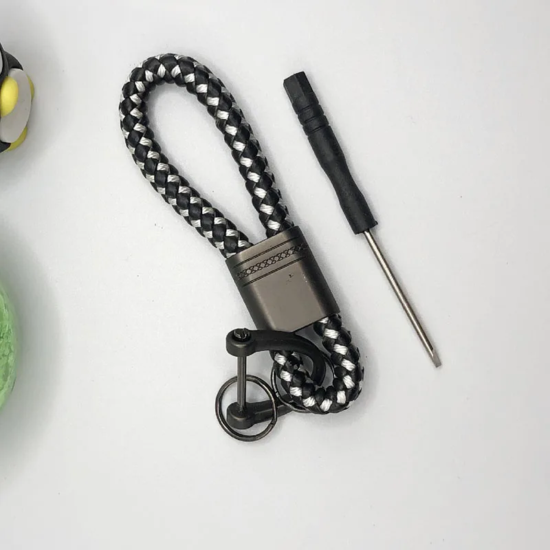 Yeni El Dokuma Deri Araba Anahtarlık Erkek Kadın Halat Anahtarlık Bel Anahtarlıklar Charm Metal Anahtarlık Hediye Takı