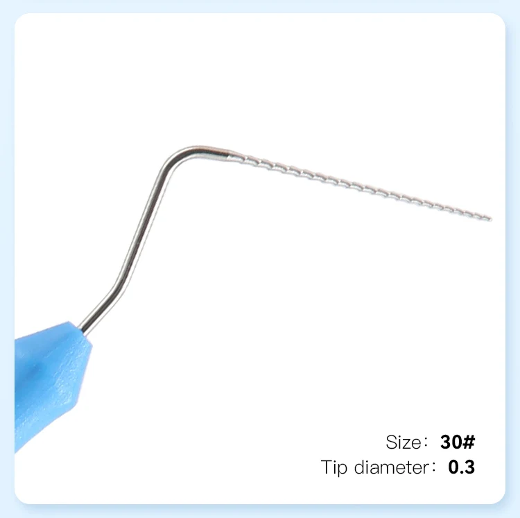 3-teiliges Set AZDENT Zahnwurzelkanal-Feilen, Mikrotherapie-Sonde, Shaper, rotierende Endodontiefeile, Handfeile, Taper 02/04, für die Zahnmedizin – Detail 14