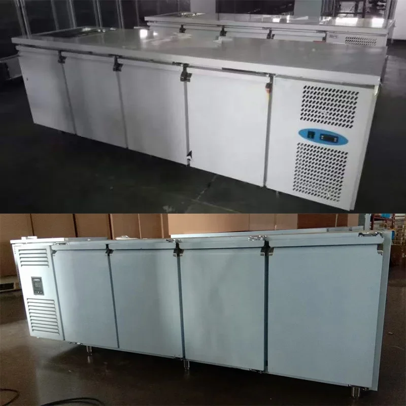 Three Door Commercial Refrigeration Undercounter Freezer Catering Equipment Kitchen Equipment Prep Table Refrigerator