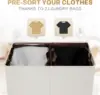 Luxury Double Laundry Hamper with Lid and Removable Laundry Bags, Large Hamper for Laundry, Laundry Basket 2 Sections 3