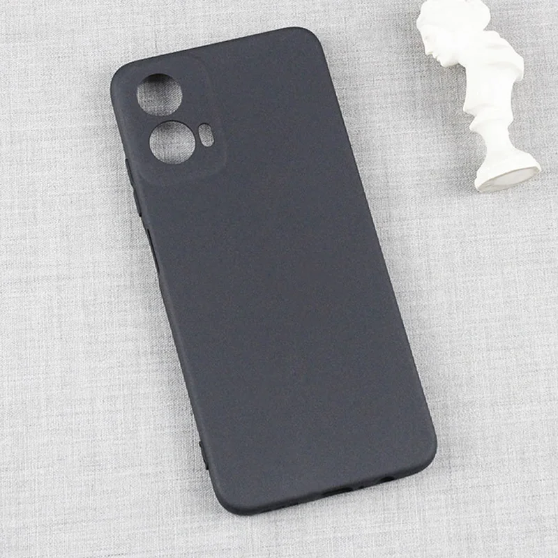 Sleek Black Matte Silicone Case - Slim & Soft TPU Protective Back Cover