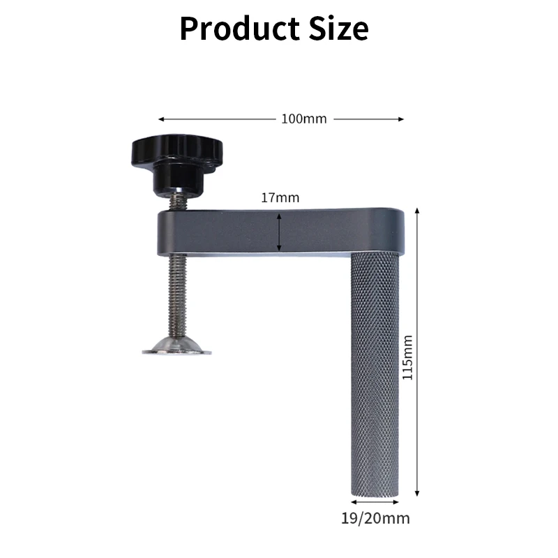 1pc Workbench Dog Hole Clamp Woodworking Desktop Fixed Clip Aluminum Alloy Quick Acting Hold Down Clamp for 19mm/20mm Dog Hole