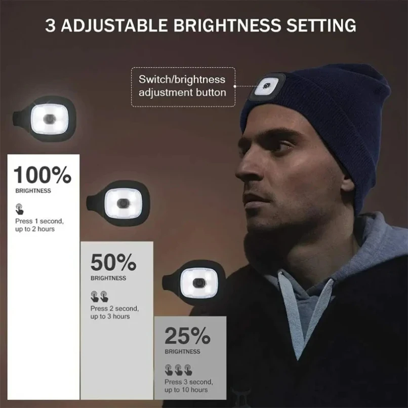 LED Knitted Beanie Hat 4