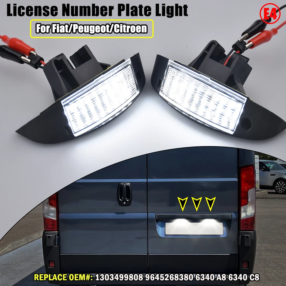 Per Fiat Ducato Peugeot Expert Boxer Citroen Jumpy Sostituire Oem #: 1303499808 9645268380 Led Targa Luce