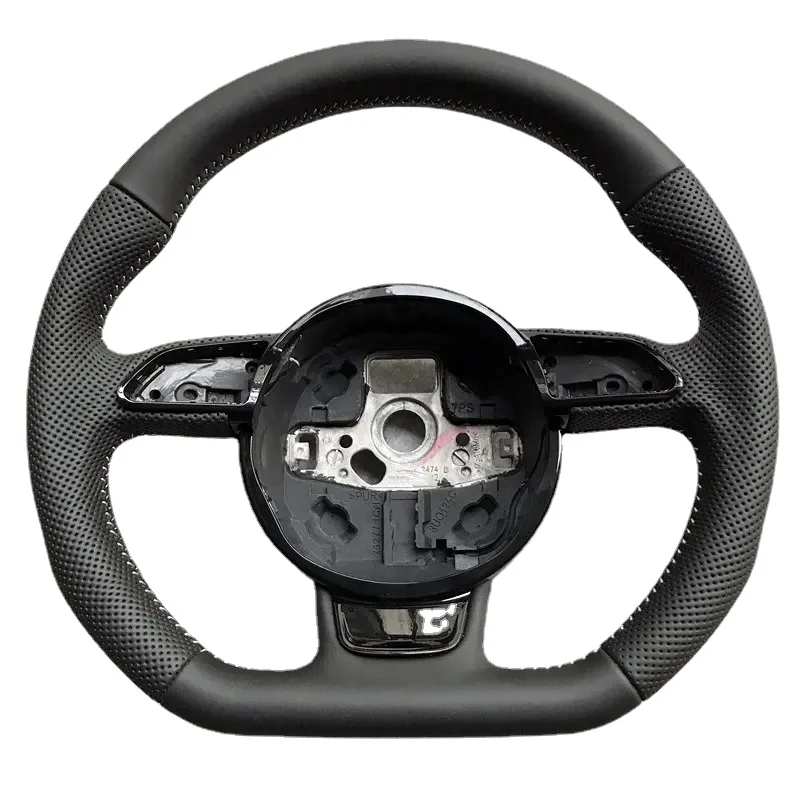 

For Audi A3 A4 A5 A6 A7 Q3 Q5 Q7 fully perforated steering wheel flat bottom steering wheel campaign