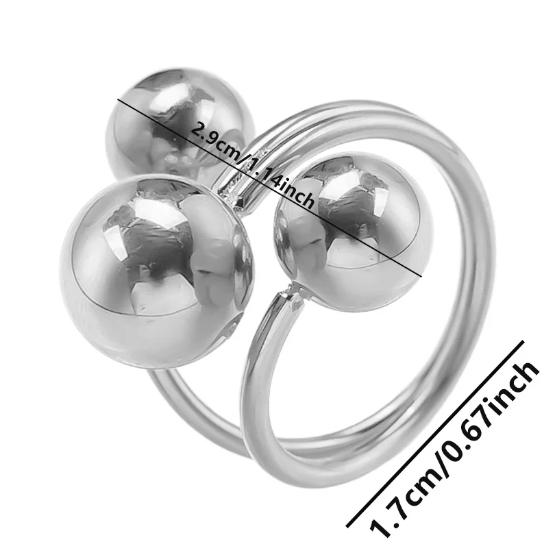 1Pcs Stainless Steel Glossy Circular Ring Supernatural Personality High-Quality For Men Women Party Wear Daily Ring Jewelry Gift