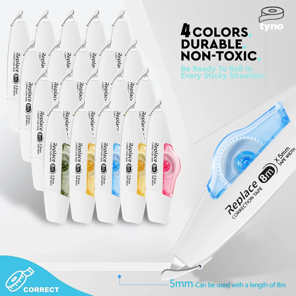 8m*5mm Correction Tape Transparent Student Office School Stationery Supplies 1Pcs
