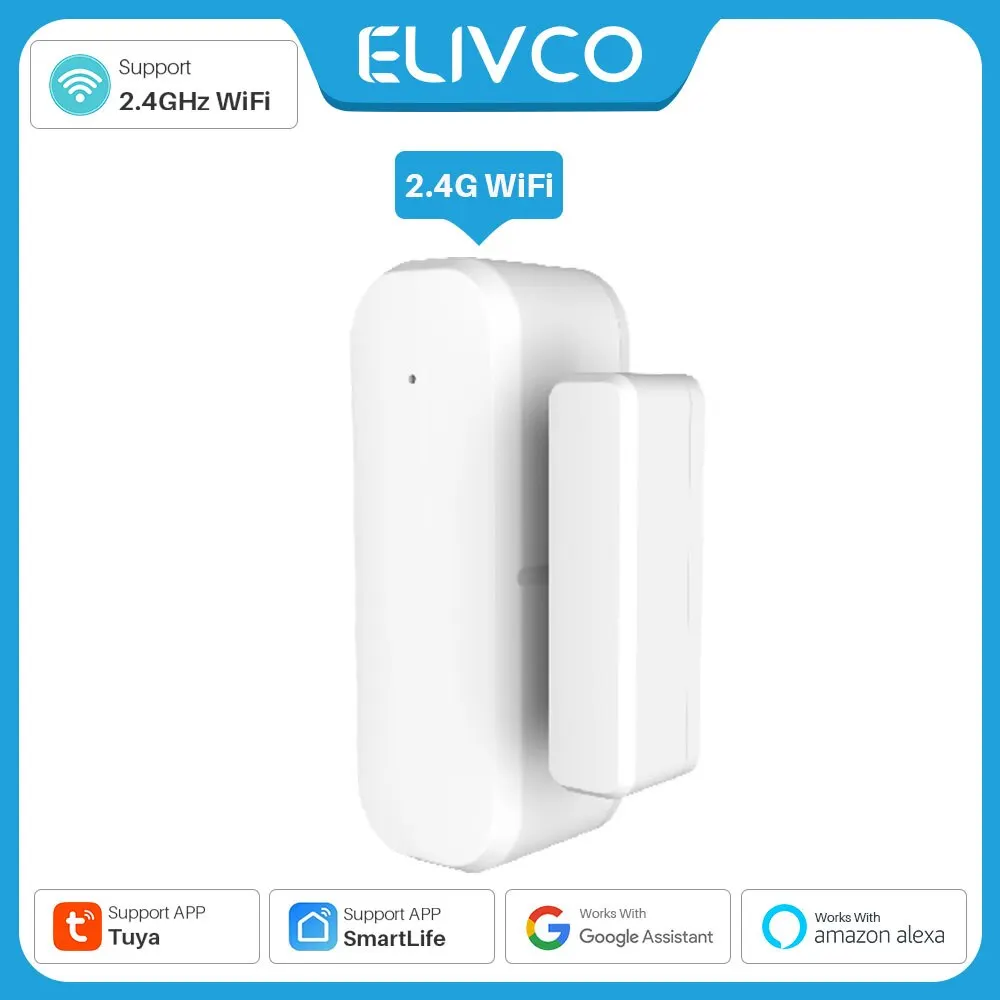 Tuya Smart Door Sensor WiFi Door Window Open Closed Detector Smart Home Security Alarm System Life APP Control smart door sensor