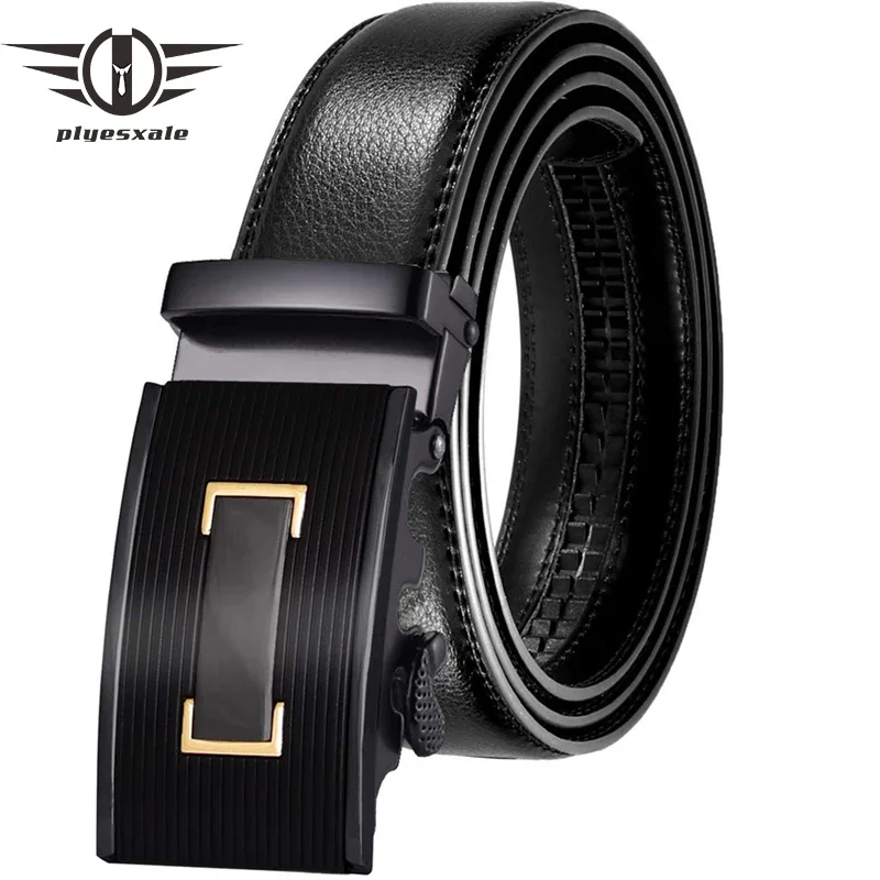 

Plyesxale Genuine Leather Mens Belt Luxury Designer Men Belts Strap Automatic Buckle High Quality Male Belt 3.5cm Width G1382