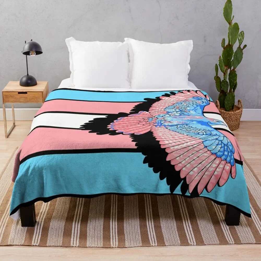 

Trans flag tobias Throw Blanket Luxury Brand Fluffy Shaggy Heavy Blankets