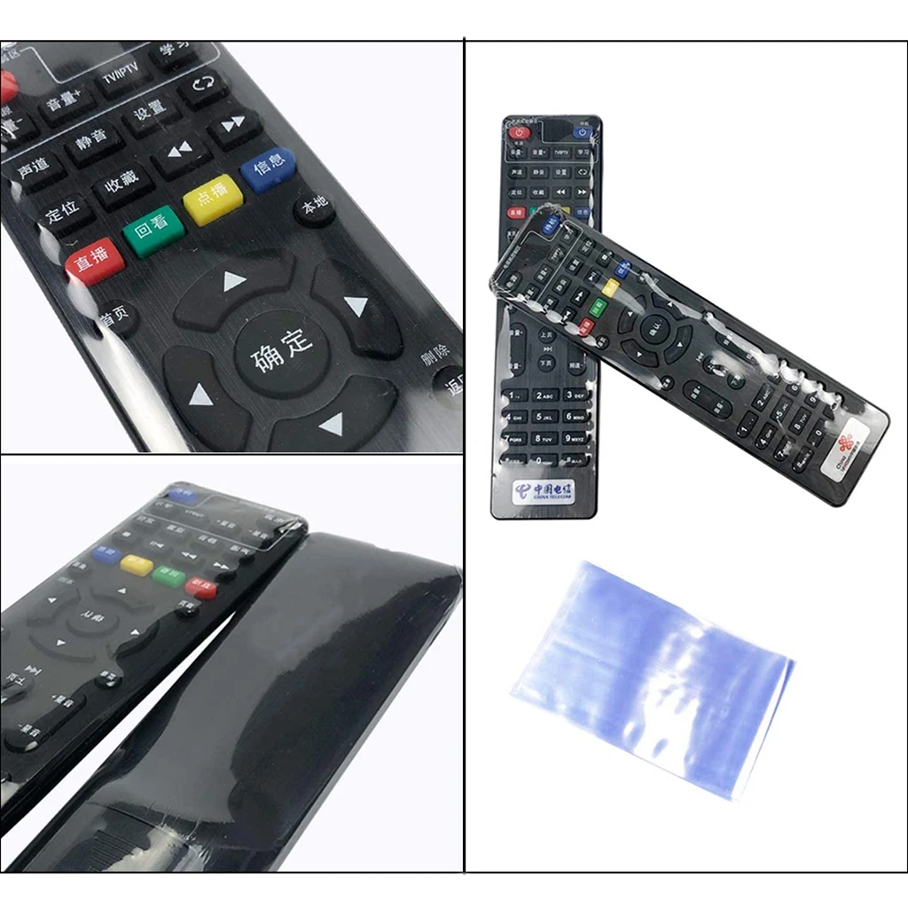 10PCS Shrink Wrap Bags Waterproof Remote Control Cover for Video TV Air Conditioner Remote Controller Protection 8*25cm 3