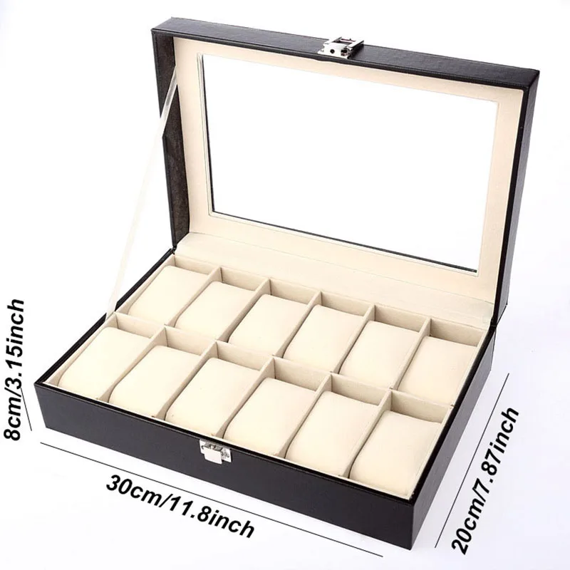 2/3/4/5/6/10/12 Girds Watch Organizer Boxes Watch Case  Removable Watch Pillows, Watch Box Organizer, Gift for Loved Ones
