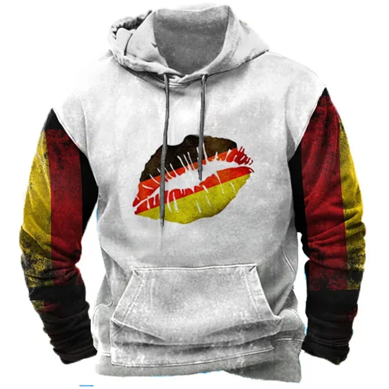 thumbnail image 1 of Sudadera con capucha vintage con bandera alemana para hombre, sudaderas con capucha informales de gran tamaño, suéteres unisex de uso diario, ropa de calle de otoño, 1 of 5