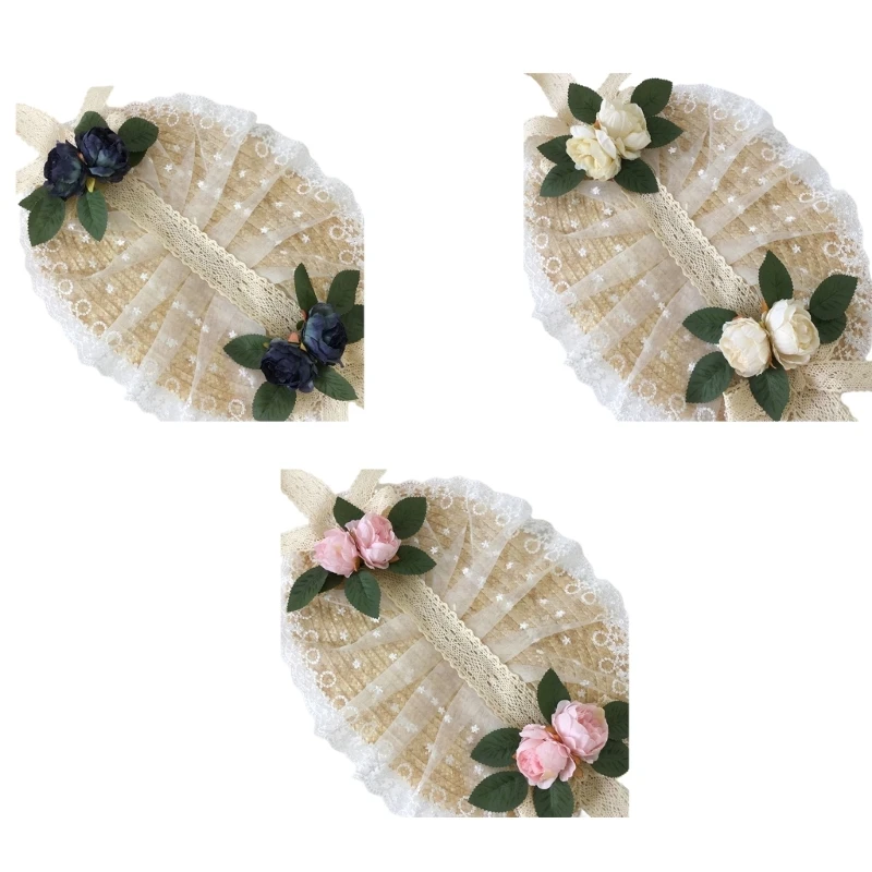 

Vacation Hat Handmade Flat Hat Straw Sunhat Surprise Gift for Girlfriend Dropship