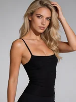 Haut court sexy et moulant pour femme, chic, uni, sans manches, épaules dénudées, dos nu, style bodycon, pour l'été, les vacances et le streetwear 2026 3