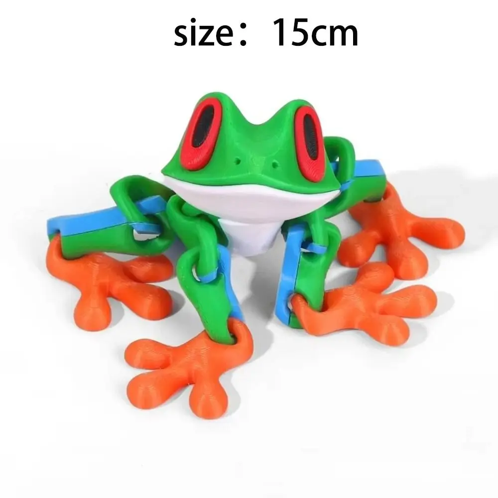 Realistic Magnetic Frog Toy Stress Relief Toys Frog Decoration 3D Printed Magnet Frog Frog Refrigerator Magnets Decor