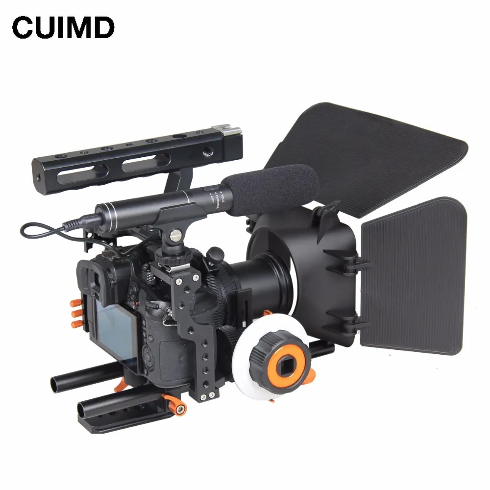 

Клетка для видеокамеры DSLR со стабилизацией, для крепления камеры, с набором стержней 15 мм, для Sony A7, A7II, A7s, A7r, A7Rii, Panasonic GH4