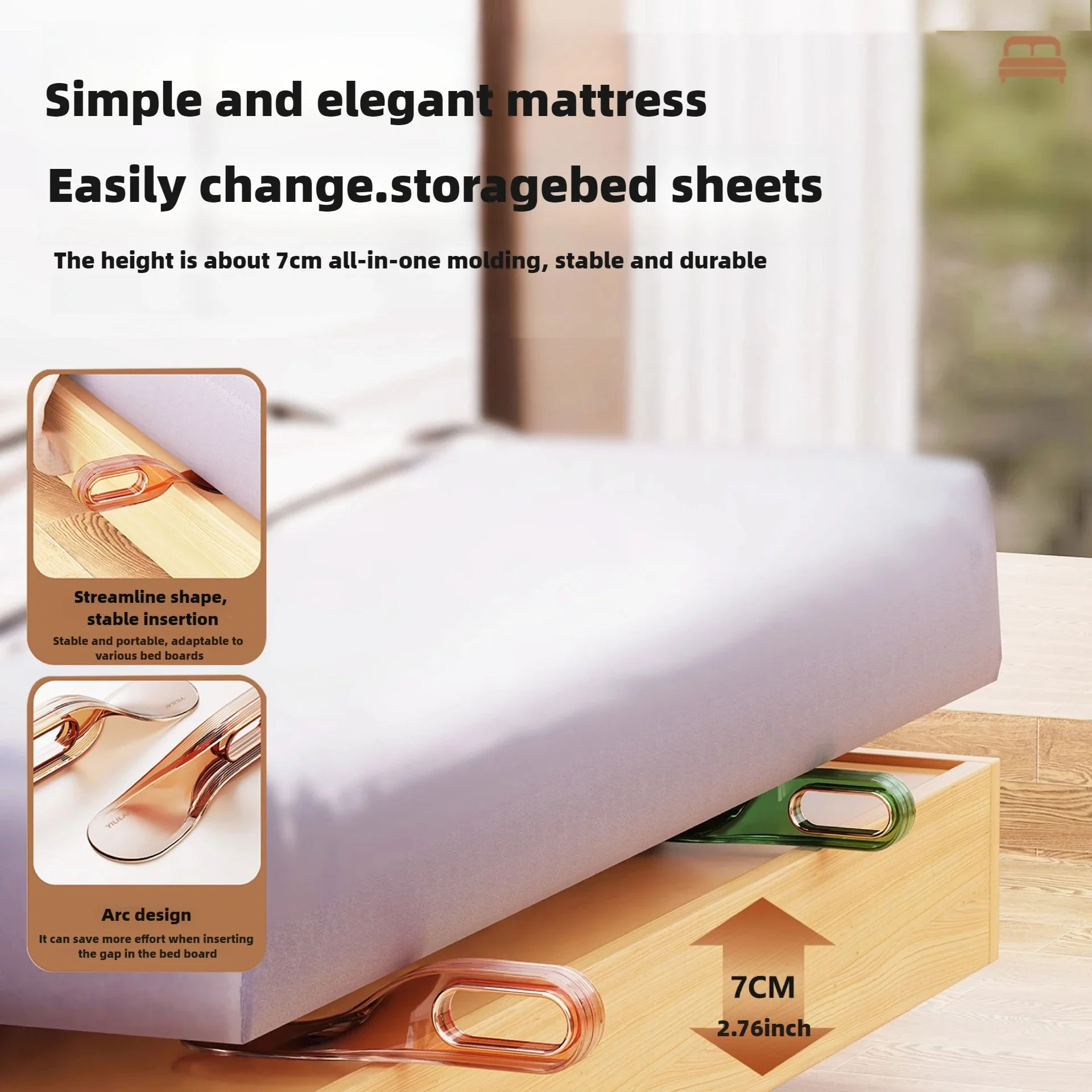 Sheet Changing Portable Tool Mattress Lifter Ergonomic Mattress Wedge Lifter Bed Aid Domestic Mattress Lifting Aid 2