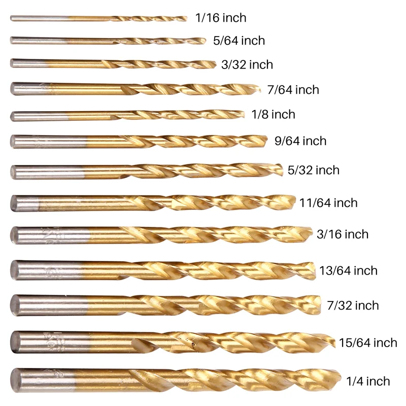 13Pcs Left Handed Drill Bit Set Extractor Drill Bits for Tools