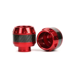 High - Quality Carbon Fiber & Aluminum Alloy Motorcycle Fork Protectors (Red)