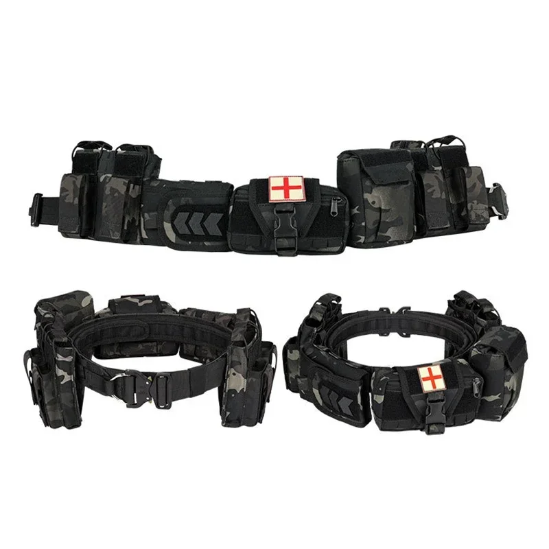 YAKEDA 6 in 1 Tactical Waist Bag Outdoor Multifunction Climbing Storage Bag Hiking Hunting tactical Pouch Belt Pocket tactical backpack