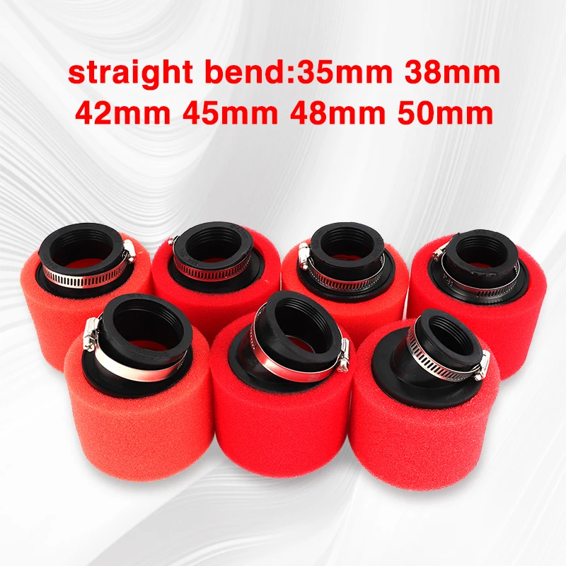 Motorcycle dirt pit parts 35mm 38mm 42mm 45mm 48mm 50mm sponge foam Air Filter Racing ATV Scooter FMX PIt Bike Dhz Pit pro air filter motorcycle air filter air filter cleaner motocross air filter
