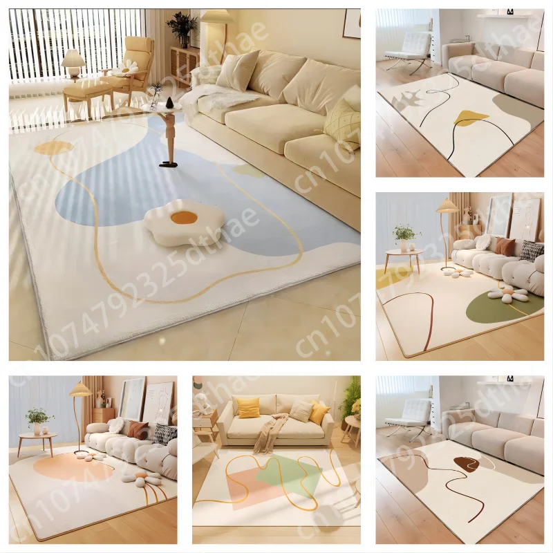

INS Style Carpet for Home Living Room Bedroom Decoration Mat Kitchen Floor Entrance Doormat Non-Slip Mechanical Wash Area Rugs