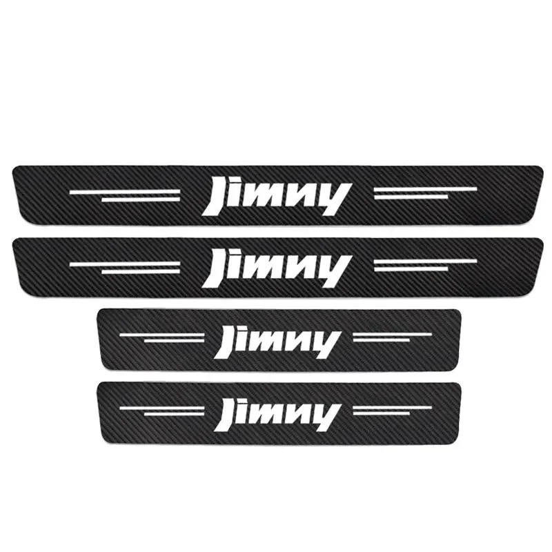 Carbon Fiber Car Threshold Stickers Door Sill Scuff Protector Plate Suzuki Jimny 2000-Trunk Door Bumper Scratch Guards